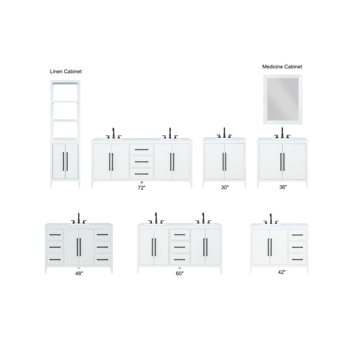 Wade Logan® Alsup 36'' Freestanding Single Bathroom Vanity with Quartz Vanity Top & Reviews